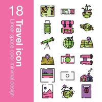 summer vacation travel collection icon vector