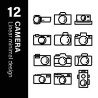 camera or video recorder icon in minimal style vector