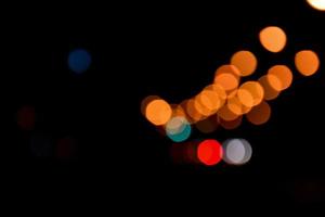 Bokeh street light at night. photo