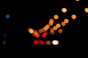 Bokeh street light at night. photo