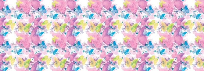 Watercolour butterfly pattern. Nature, botanical.