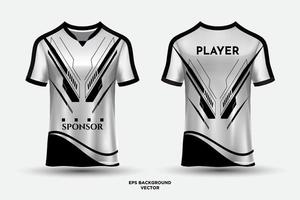 Blue, White And Black E-sport Jersey Design Template. Online