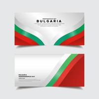 colección de antecedentes de diseño del día de la independencia de bulgaria. día de la independencia de bulgaria con vector de bandera ondulada.