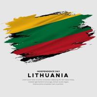 Modern and amazing Lithuania Independence Day design with wavy flag vector