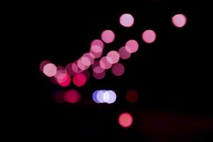 Bokeh street light at night. photo