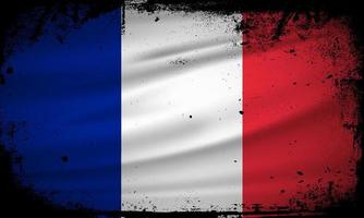 nuevo vector abstracto de fondo de bandera de francia con estilo de trazo grunge. ilustración vectorial del día de la independencia de francia.