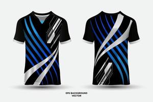 Fantastic shapes and wave design jersey T shirt sports suitable for racing, soccer, e sports. vector