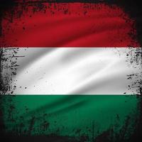 Abstract Hungary flag background with grunge stroke style. Hungary Independence Day design. vector