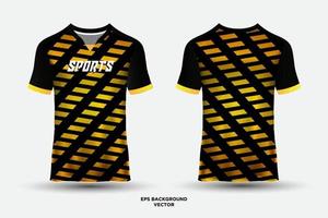 Yellow gradient racing jersey design vector with abstract pattern