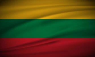 Elegant realistic Lithuania flag background. Lithuania Independence Day design. vector