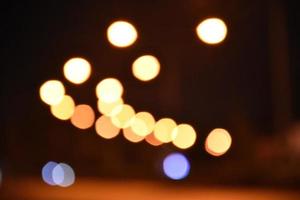 Bokeh street light at night. photo