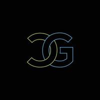 Creative Minimalist Alphabet Initial Letter Mark Monogram Logo CG GC Editable in Vector Format
