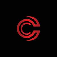 c logotipo creativo moderno alfabeto mínimo letra inicial marca monograma editable en formato vectorial vector