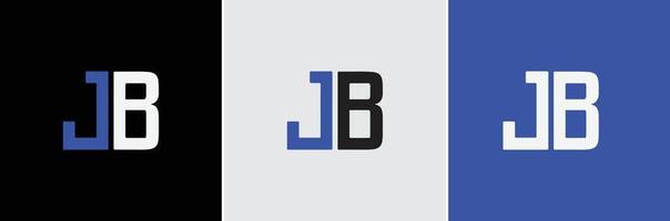 jb bl logo creativo moderno alfabeto mínimo jb letra inicial marca monograma editable en formato vectorial vector