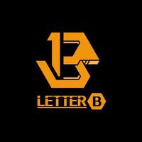 Geometric logo letter B, simple, unique and modern design vector