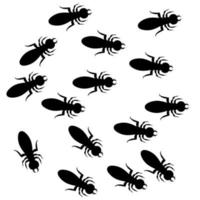 ilustración vectorial de una colonia de termitas. con un fondo blanco. vector