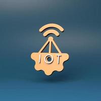 Internet thing logo symbol. IoT concept. 3d render illustration. photo