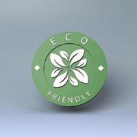 Icon on the theme of ECO. Ecology concept. 3d render. photo