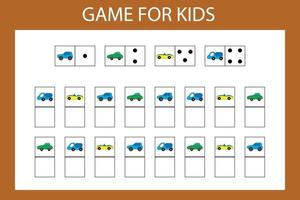 A game for children, a puzzle with pictures, write the desired symbol in the cell. vector