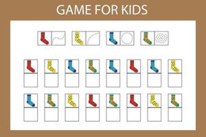 children's preschool task. Write down the symbols according to the pattern of the clothes vector