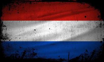 New Abstract Netherlands flag background vector with grunge stroke style. Holland Independence Day Vector Illustration.