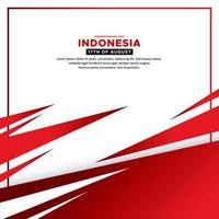 Modern Indonesia Independence Day design Vector with geometric shapes element.