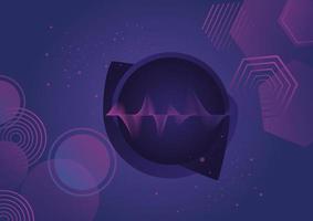 Abstract Geometric Background with Music Equalizer