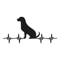 Veterinary symbol with a picture of dog vector