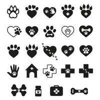 conjunto de emblemas veterinarios vector