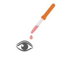 Illustration of instillation of eyes with a pipette vector