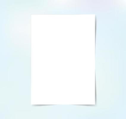 Empty white poster paper blank template Royalty Free Vector