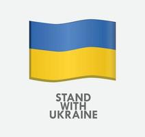 Stand With Ukraine Flag Illustration Patriotism Solidarity Symbol Icon