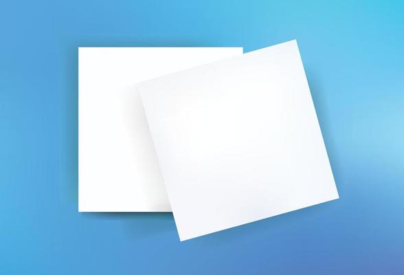 White Square Canvas Paper Brand Identity Mockup Template For Business Packaging Presentation Realistic Illustration