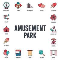 Amusement Park set icon symbol template for graphic and web design collection logo vector illustration