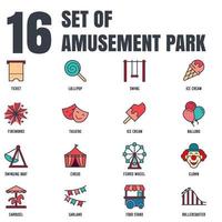 Amusement Park set icon symbol template for graphic and web design collection logo vector illustration