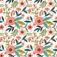 flowers design on white color background seamless pattern. vector