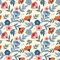 Flowers design seamless pattern for fabric textile wallpaper. vector