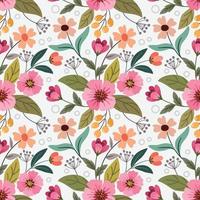 Colorful flowers seamless pattern. vector