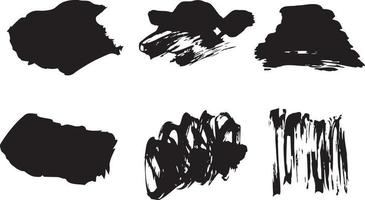 Vector Set of Different Hand Drawn Brush Strokes and Shapes