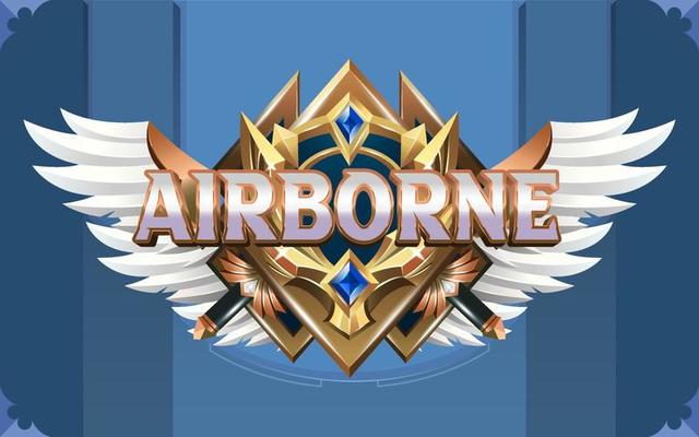 Airborne Achievement Game Badge Golden Style