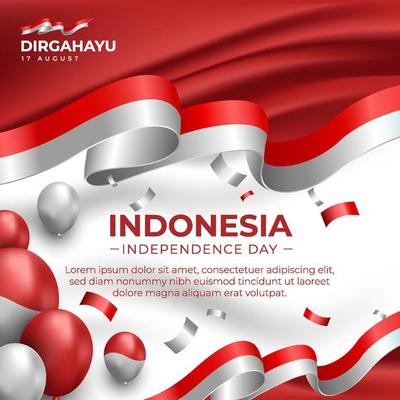 Indonesia Independence Day Social Media Flyer Banner Template