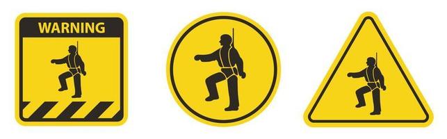 PPE Icon.Safety Harness Must Be Worn Symbols Sign Isolate On White Background,Vector Illustration EPS.10 vector