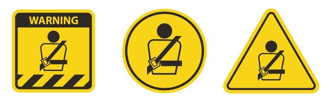 PPE Icon.Wearing a seat belt Symbol Sign Isolate On White Background,Vector Illustration EPS.10 vector