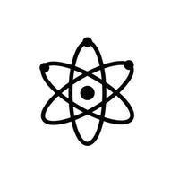 Atom icon vector flat style illustration