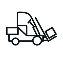 Forklift icon vector logo design template