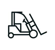 Forklift icon vector logo design template