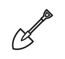 Shovel flat style icon vector