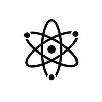 Atom icon vector flat style illustration