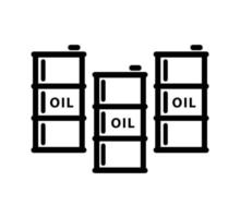 Oil barrel icon vector logo design template