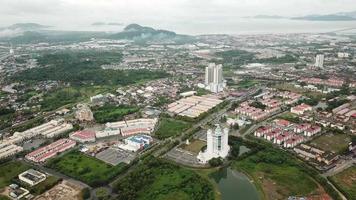 aérienne mpsp, mbsp, conseil municipal de seberang perai à bandar perda. video